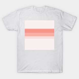 An uncommon shape of Very Light Pink, Light Pink, Melon (Crayola) and Peachy Pink stripes. T-Shirt